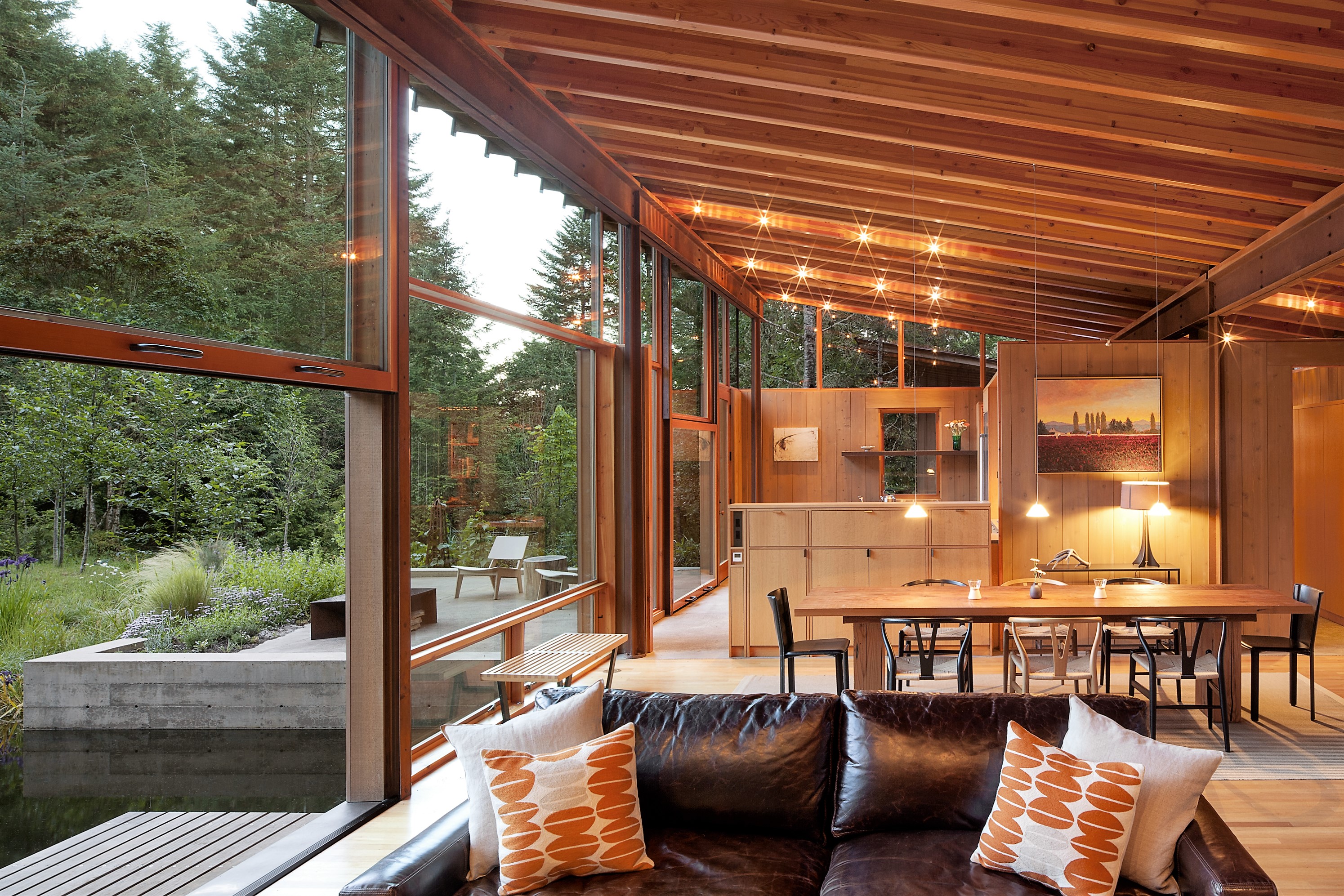 Picture Windows in Contemporary Home